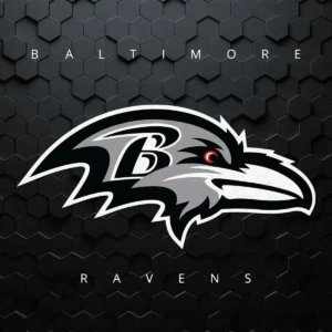 Baltimore Ravens Black and White Logo SVG