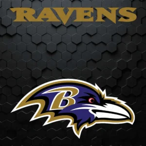 Baltimore Ravens Bold Text with Mascot Logo SVG