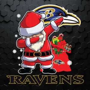 Baltimore Ravens Dabbing Santa SVG Clipart