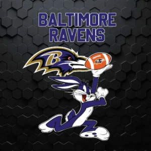 Baltimore Ravens Football Bunny SVG