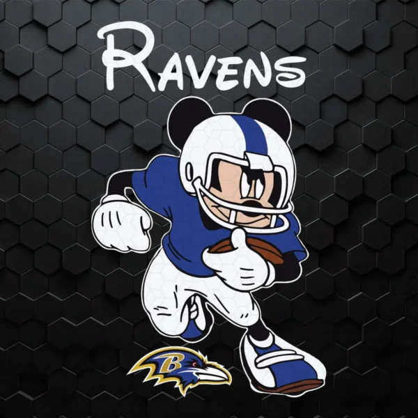 Baltimore Ravens Football Mickey SVG Clipart for Cricut and Silhouette