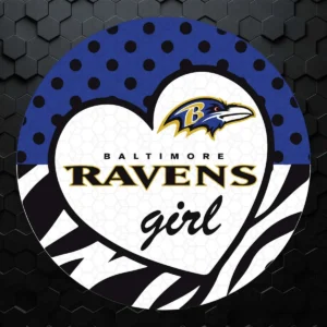 Baltimore Ravens Girl Heart Logo SVG For Fangirls