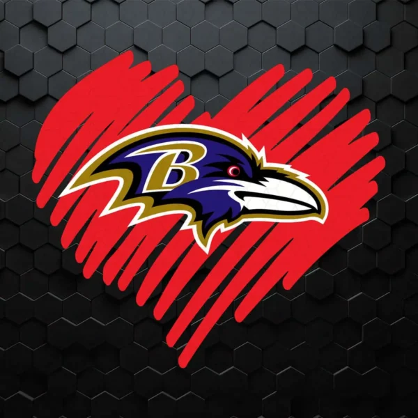 Baltimore Ravens Heart SVG Cricut Digital Download