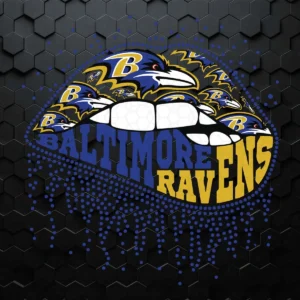 Baltimore Ravens Inspired Lip Design SVG