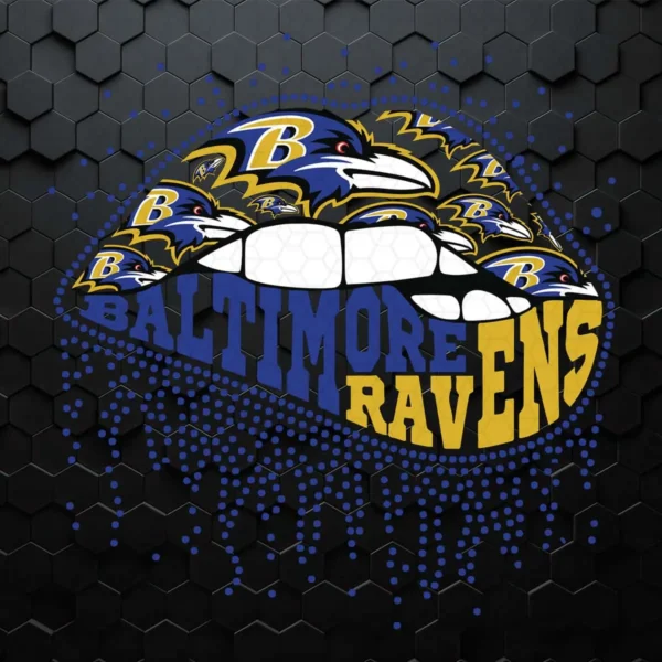 Baltimore Ravens Inspired Lip Design SVG