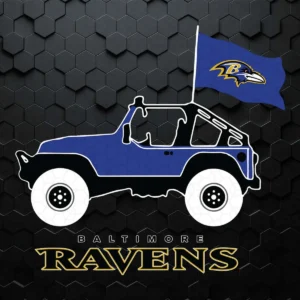 Baltimore Ravens Jeep Flag SVG Background Transparent Digital File