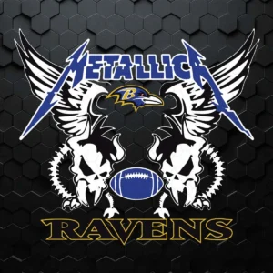 Baltimore Ravens Metallica Heavy Metal Band Football SVG