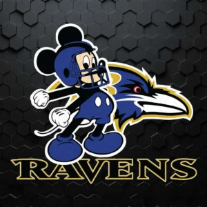 Baltimore Ravens Mickey Mouse Football SVG