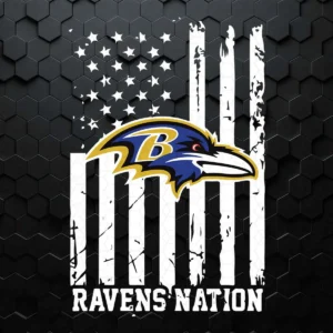 Baltimore Ravens Nation Football US Flag SVG