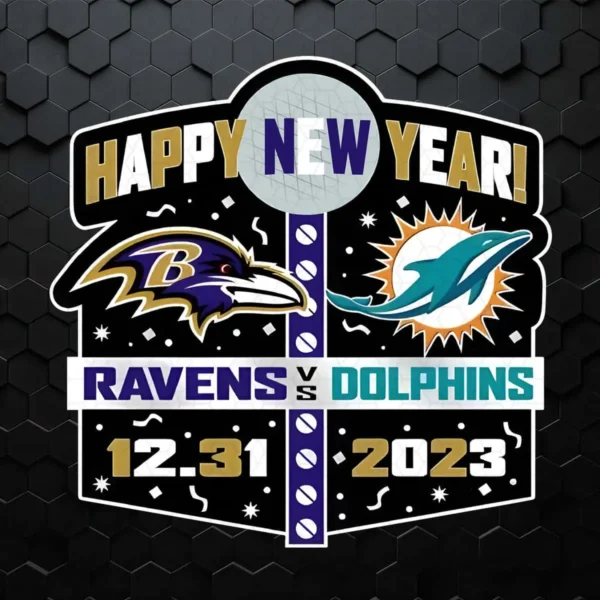 Baltimore Ravens Vs Miami Dolphins Happy New Year Png