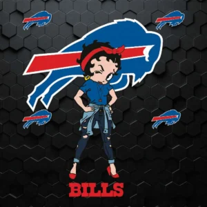 Beautiful Betty Boop Buffalo Bills Fangirls SVG