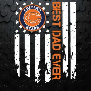 Best Dad Ever - Chicago Bears Father's Day SVG Cricut File