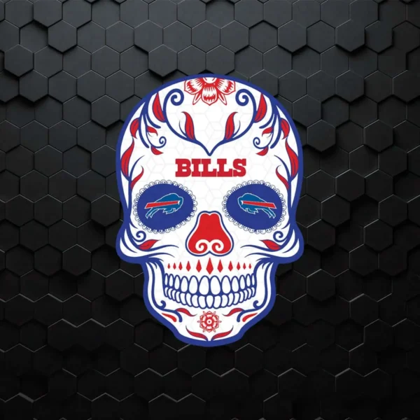 Bills Skull Flowers Logo SVG Nfl Fan Super Bowl SVG