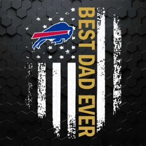 Buffalo Bills Best Dad Ever American Flag SVG Father's Day