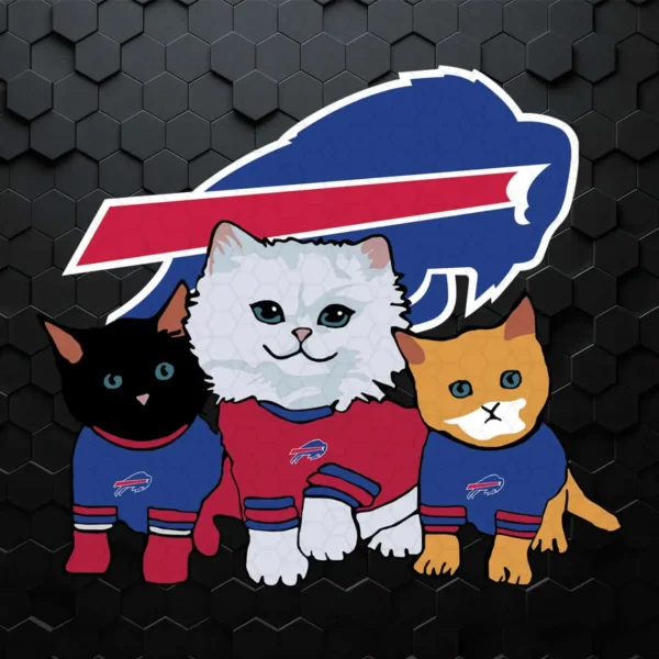 Buffalo Bills Cat Super Bowl NFL Logo SVG Cat Lovers