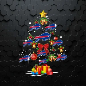 Buffalo Bills Christmas Tree SVG Malone For Girls Xmas Gifts