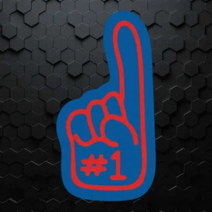 Buffalo Bills Foam Finger No 1 SVG NFL Super Bowl