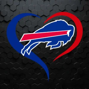 Buffalo Bills Heart Logo Nfl Football SVG Transparent Background