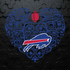 Buffalo Bills Heart Super Bowl NFL Team SVG American Football