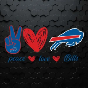 Buffalo Bills Peace Love SVG Cricut Digital Download