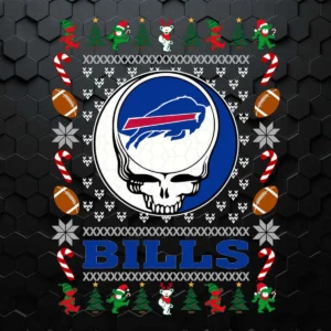 Buffalo Bills X Grateful Dead Christmas Ugly SVG