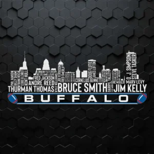 Buffalo Football City Skyline NFL Football Team SVG
