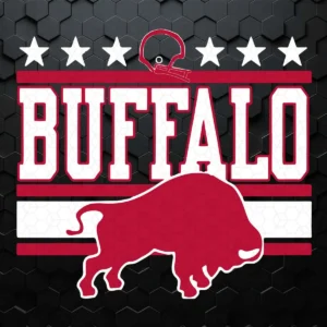 Buffalo Football Retro And Distressed Helmet And Stripe SVG