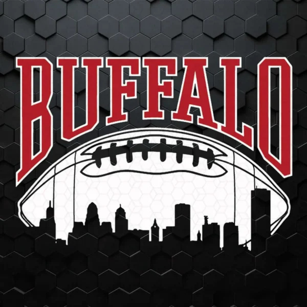 Buffalo Football Skyline New York NFL Super Bowl SVG