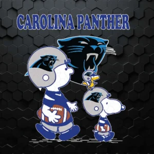 Carolina Panthers Charlie Brown And Snoopy SVG
