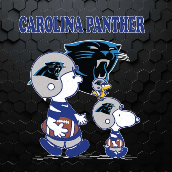 Carolina Panthers Charlie Brown And Snoopy SVG