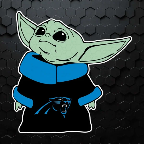 Carolina Panthers Nfl Logo X Baby Yoda SVG Cricut File