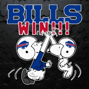 Charlie Snoopy High Five Buffalo Bills Win Nfl SVG