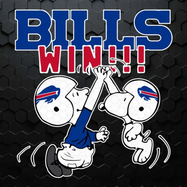 Charlie Snoopy High Five Buffalo Bills Win Nfl SVG