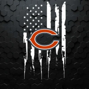 Chicago Bears American Flag Logo SVG