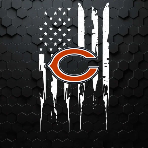 Chicago Bears American Flag Logo SVG