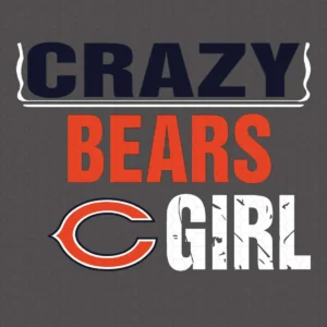 Chicago Bears Crazy Girl SVG Cricut Digital Download