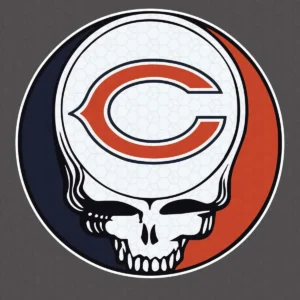 Chicago Bears Football Skull Logo SVG Digital Download