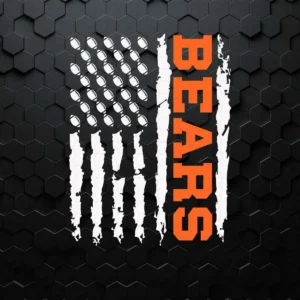 Chicago Bears Logo Flag Lovers SVG Digital Download