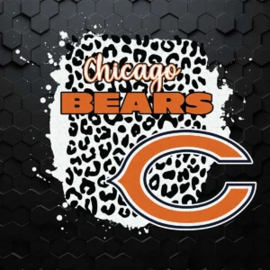 Chicago Bears Logo Leopard Spirit SVG PNG, Eps, Dxf Cricut File
