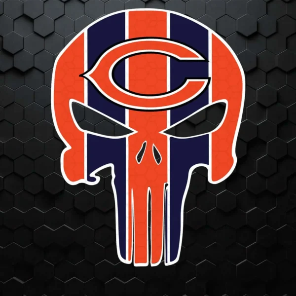 Chicago Bears Logo Skull SVG Cricut Digital Download