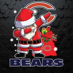 Chicago Bears Santa Dabbing SVG Happy Christmas Day