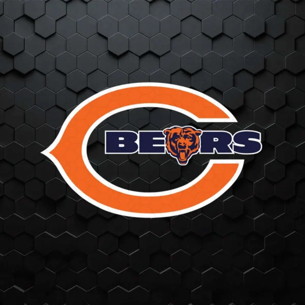 Chicago Bears Sport Logo SVG Background Transparent Digital File