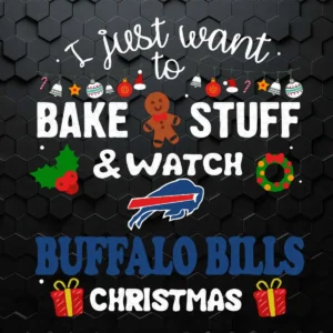 Christmas I Want To Bake Stuff And Watch Football Buffalo Bills SVG