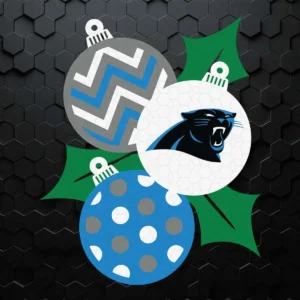 Christmas Ornaments Carolina Panthers Football SVG Cricut File