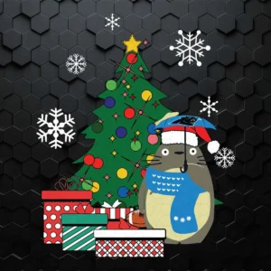 Christmas Tree Cute Cat Carolina Panthers SVG Cricut File