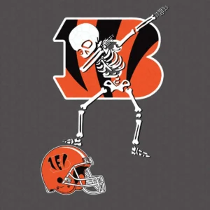 modern and bold with a playful twist Bengals skull SVG design showing excitement and camaraderie for Cricut and Silhouette cutting machines