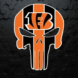 bold and modern with a hint of vintage flair Bengals skull SVG design showing excitement and pride for Cricut and Silhouette cutting machines