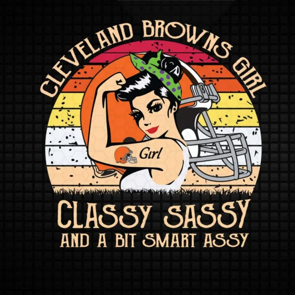 vintage with a playful twist Browns classic SVG design showing pride and camaraderie for Cricut and Silhouette cutting machines