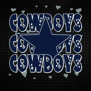 bold and modern with a playful twist Cowboys logo SVG design showing excitement and pride for Cricut and Silhouette cutting machines
