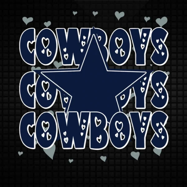 bold and modern with a playful twist Cowboys logo SVG design showing excitement and pride for Cricut and Silhouette cutting machines